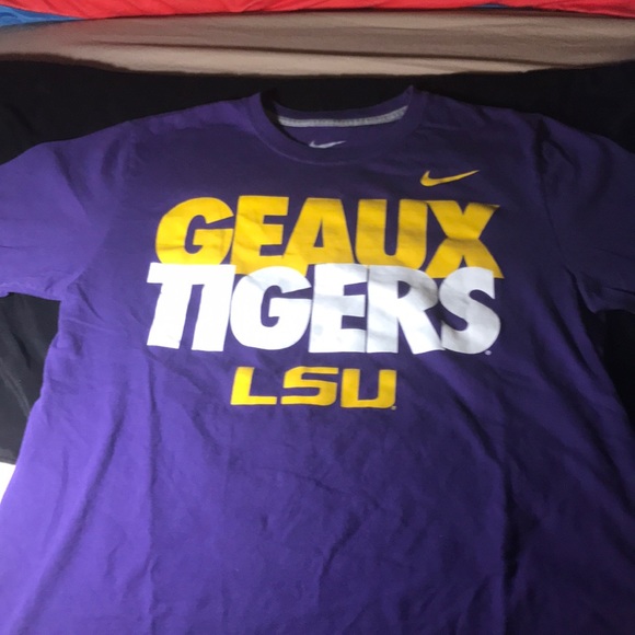 Nike | Shirts | Nike Lsu Geaux Tigers T Shirt | Poshmark